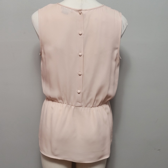 Theory Jethria blush silk peplum blouse size medium - Picture 4 of 7